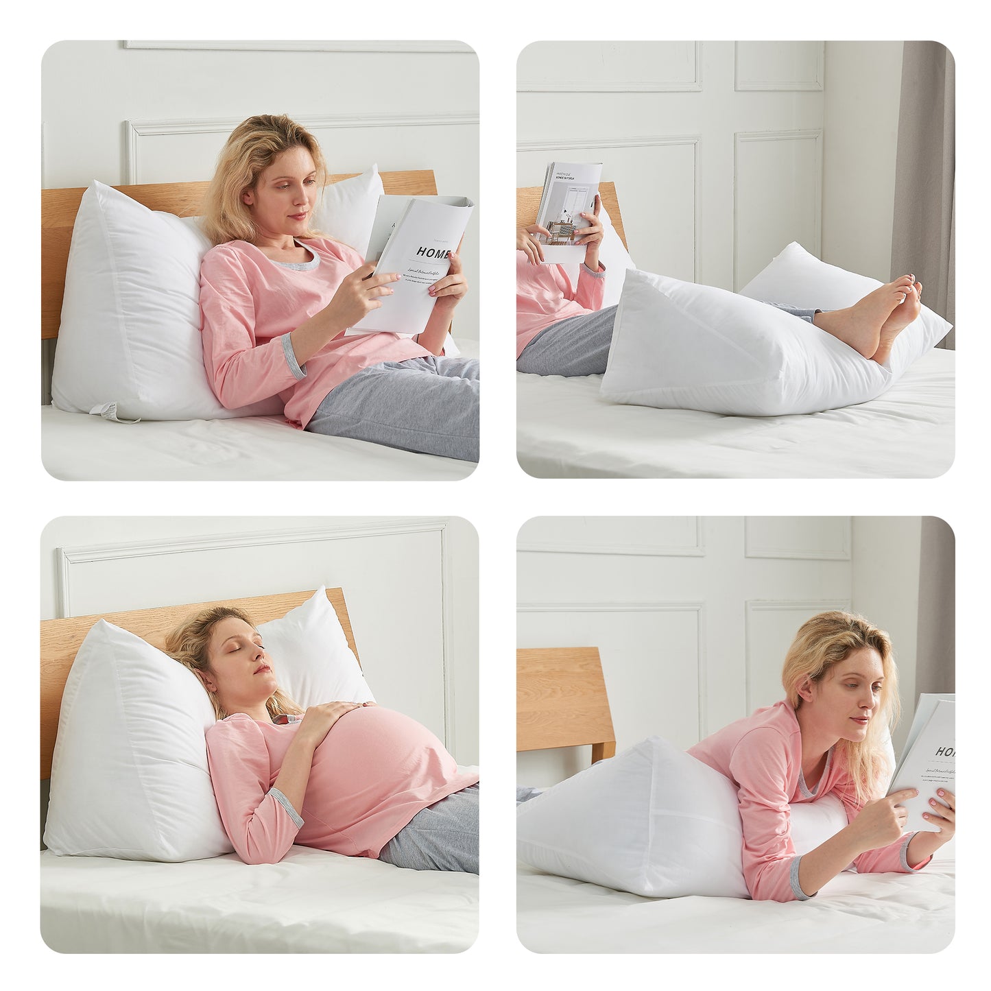 Cheer Collection Ultra Supportive Oversized Reading & Anti Acid Reflux  Wedge Pillow
