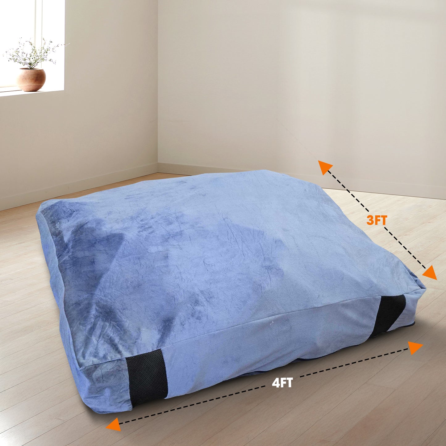 Cheer Collection Sensory Crash Pad Filled with Foam Blocks, Soft Foam Mat for Kids and Adults with Washable Cover, Giant Bean Bag with Vent Holes