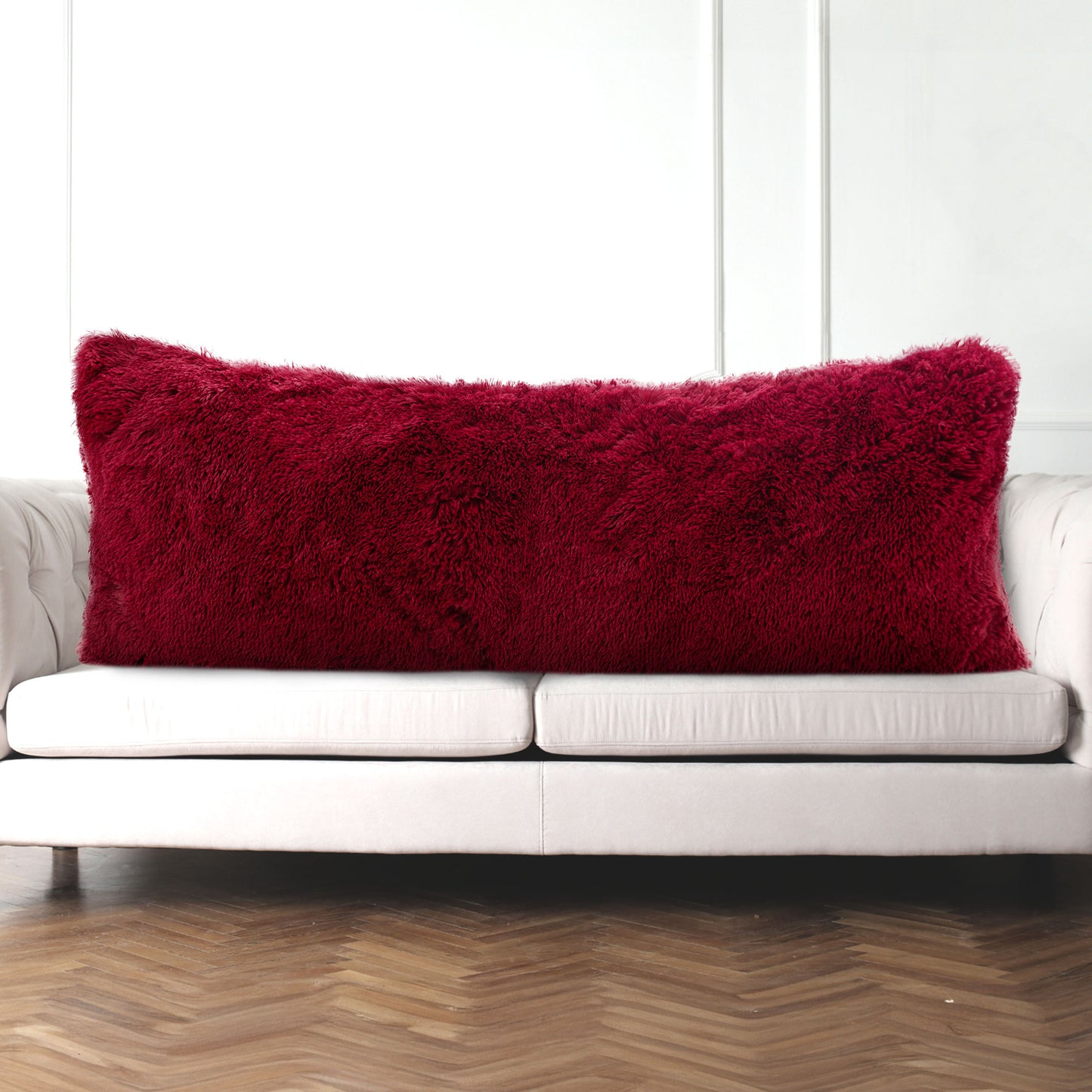 Cheer Collection Long Hair Shaggy Body Pillow 20" x 54"