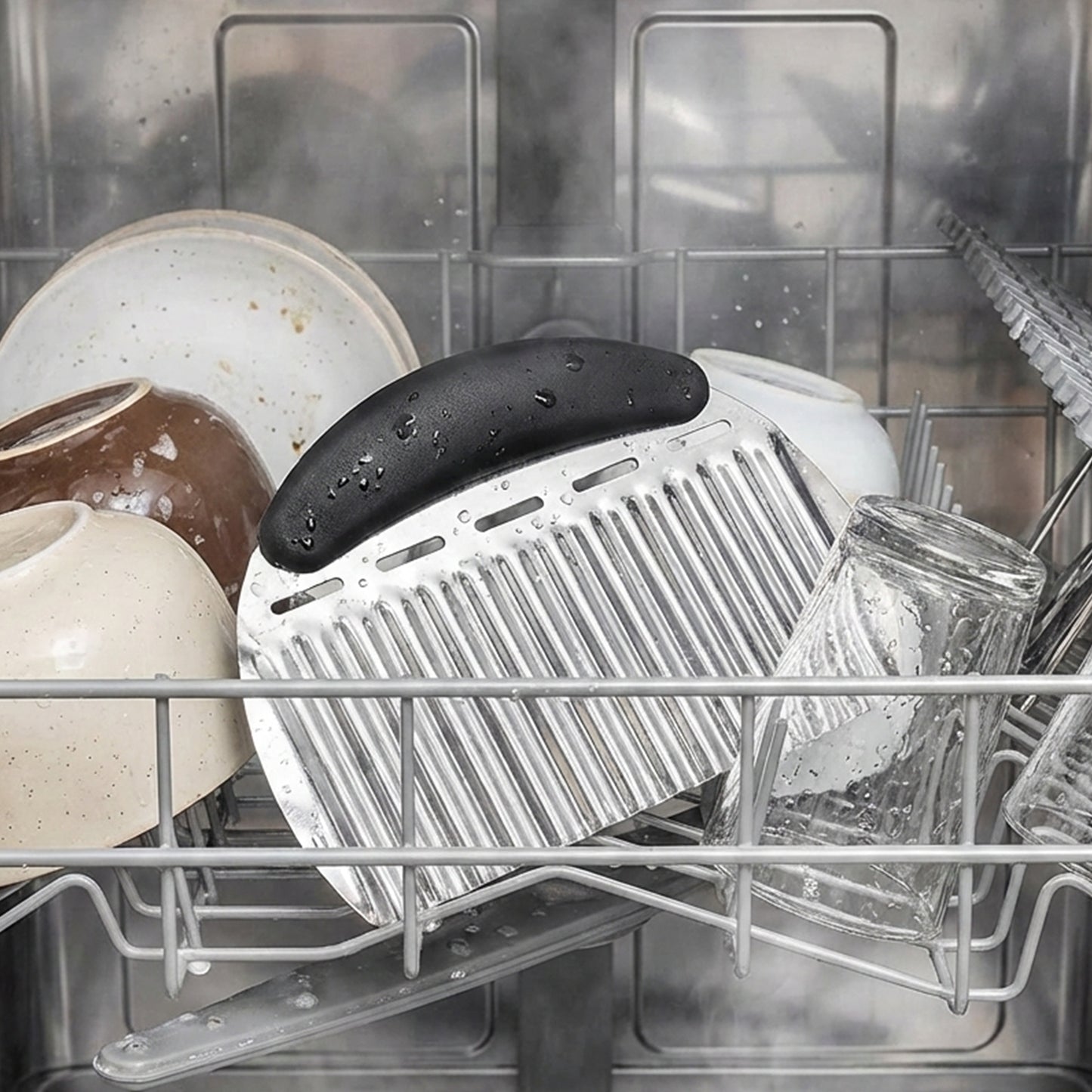 Cheer Collection Stainless Steel Crinkle Cutter for Wavy Fries and Vegetable Slicing