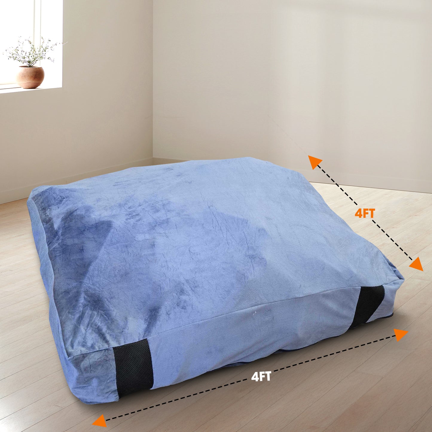 Cheer Collection Sensory Crash Pad Filled with Foam Blocks, Soft Foam Mat for Kids and Adults with Washable Cover, Giant Bean Bag with Vent Holes