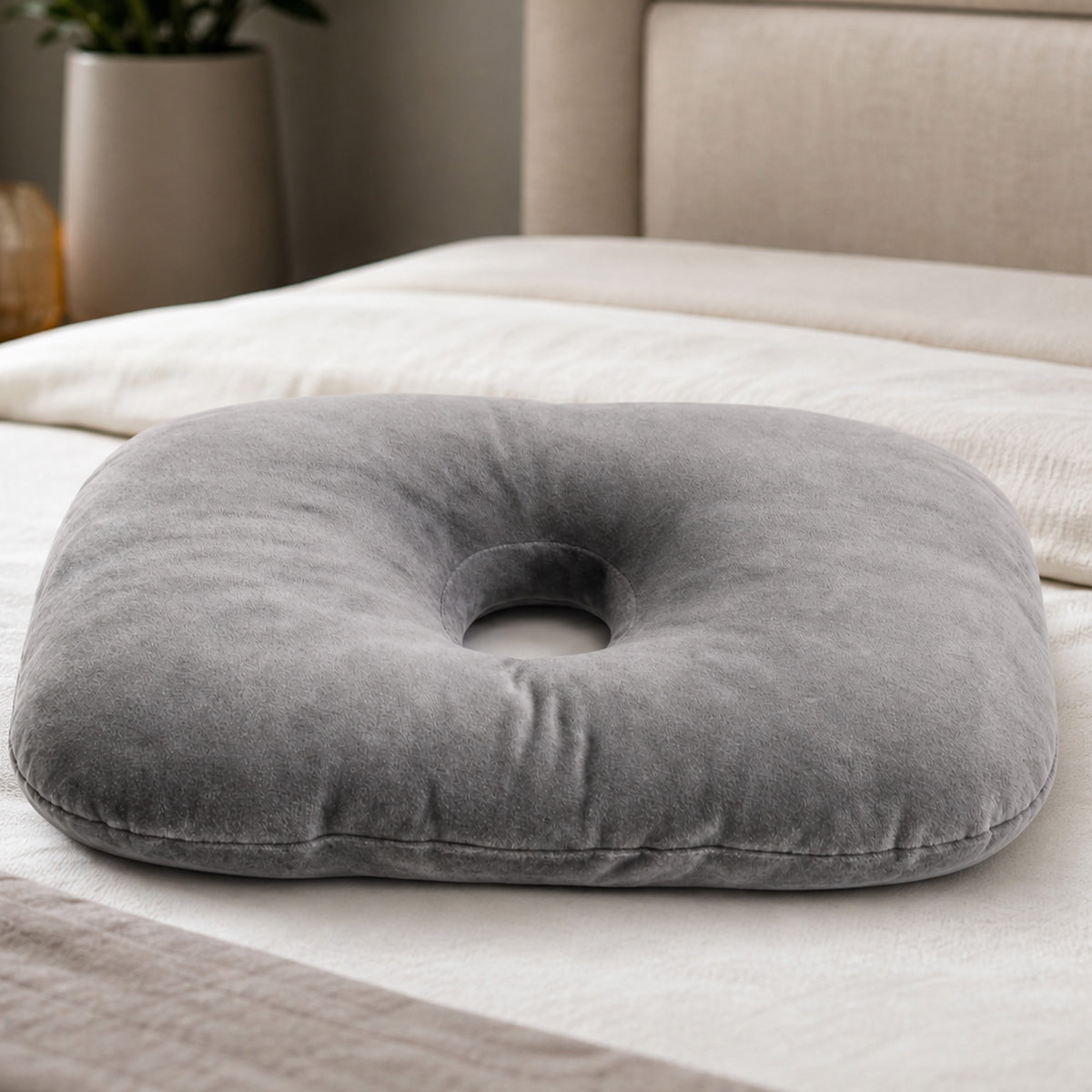 Cheer Collection Ear Pillow for Side Sleepers with Center Ear Opening
