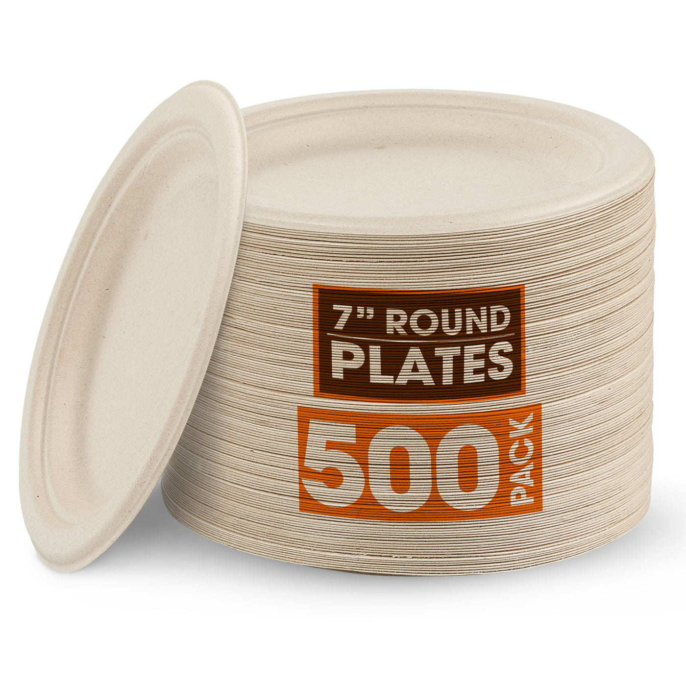 200 Pack Disposable Paper Plates,Eco-Friendly Biodegradable Plates,100% Compostable Heavy-Duty Paper Plates,Disposable Sugarcane Plates