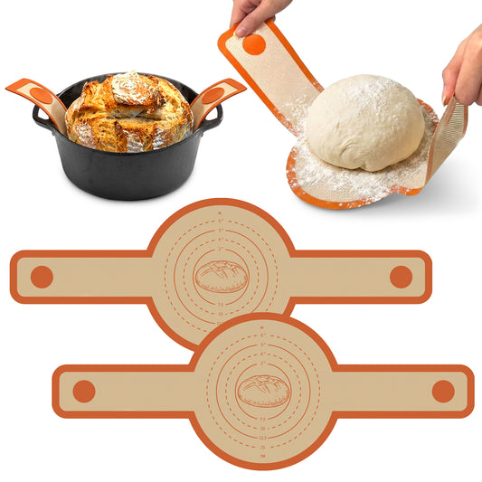Cheer Collection Reusable Silicone Sourdough Baking Sling Set of 2