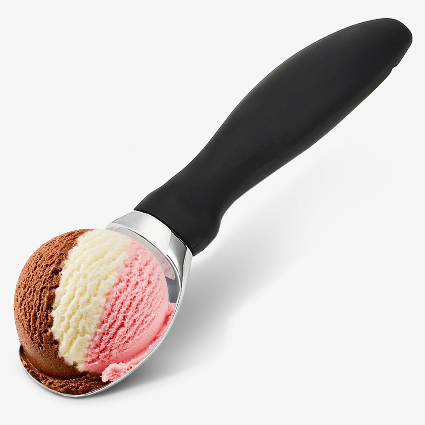 Cheer Collection Heavy Duty Ice Cream Scoop Stainless Steel Scooper with Comfort Grip Handle