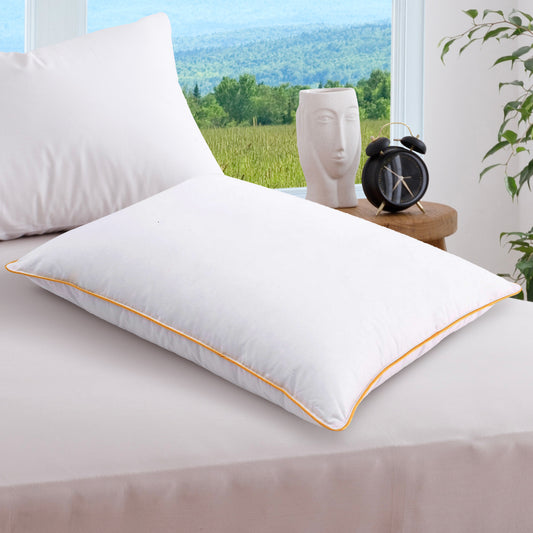 Cheer Collection Standard Size Sham Insert - Comfortable Feather Down 20" x 28" Bed Pillow