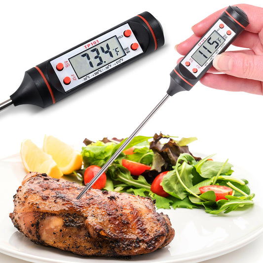 Cheer Collection Digital Meat Thermometer, Quick Read Cooking Thermometer for Grill BBQ Snoker and Kitchen