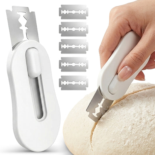 Cheer Collection Retractable Bread Scoring Tool with Magnetic Storage & Replacement Blades