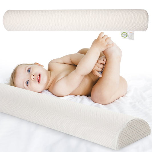 Cheer Collection Toddler Guardrail with Washable Waterproof Cover – Safe Transition to Big Kid Bed