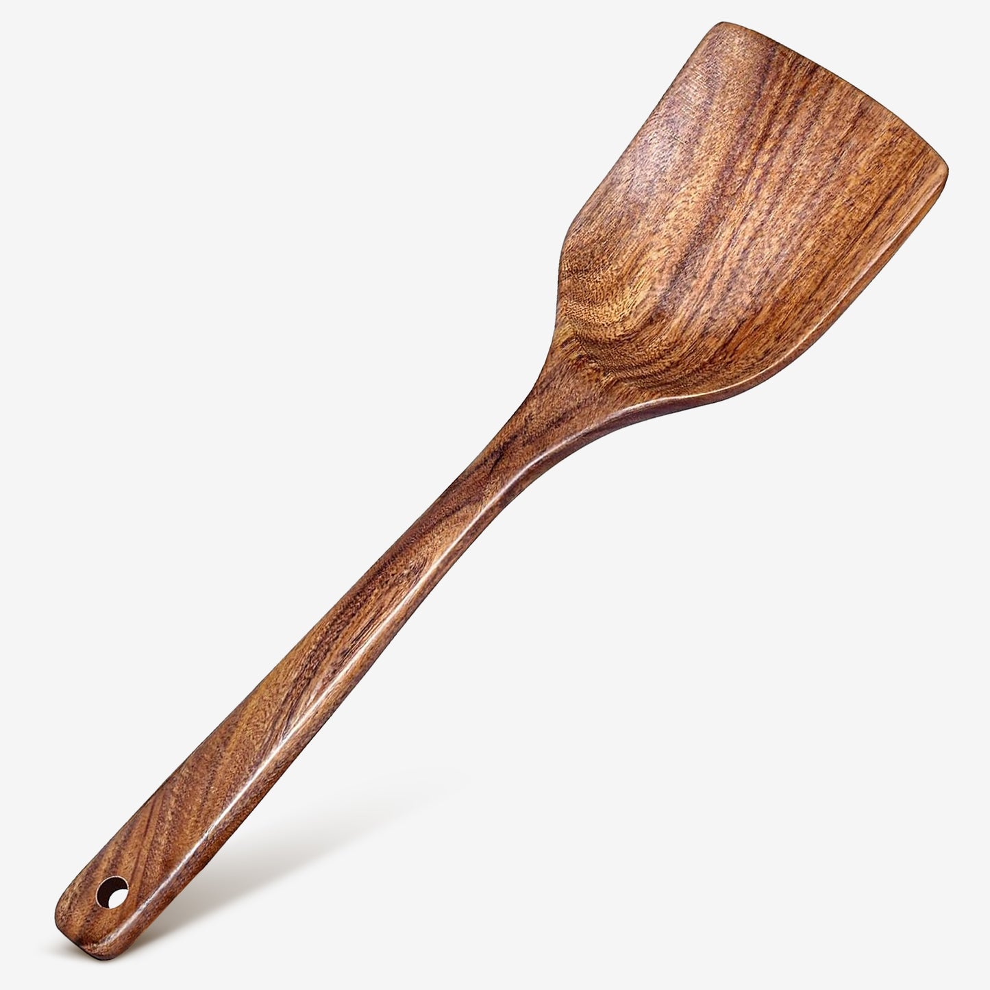 Cheer Collection Teak Wood Cooking Spatula for Nonstick Cookware with Smooth Finish