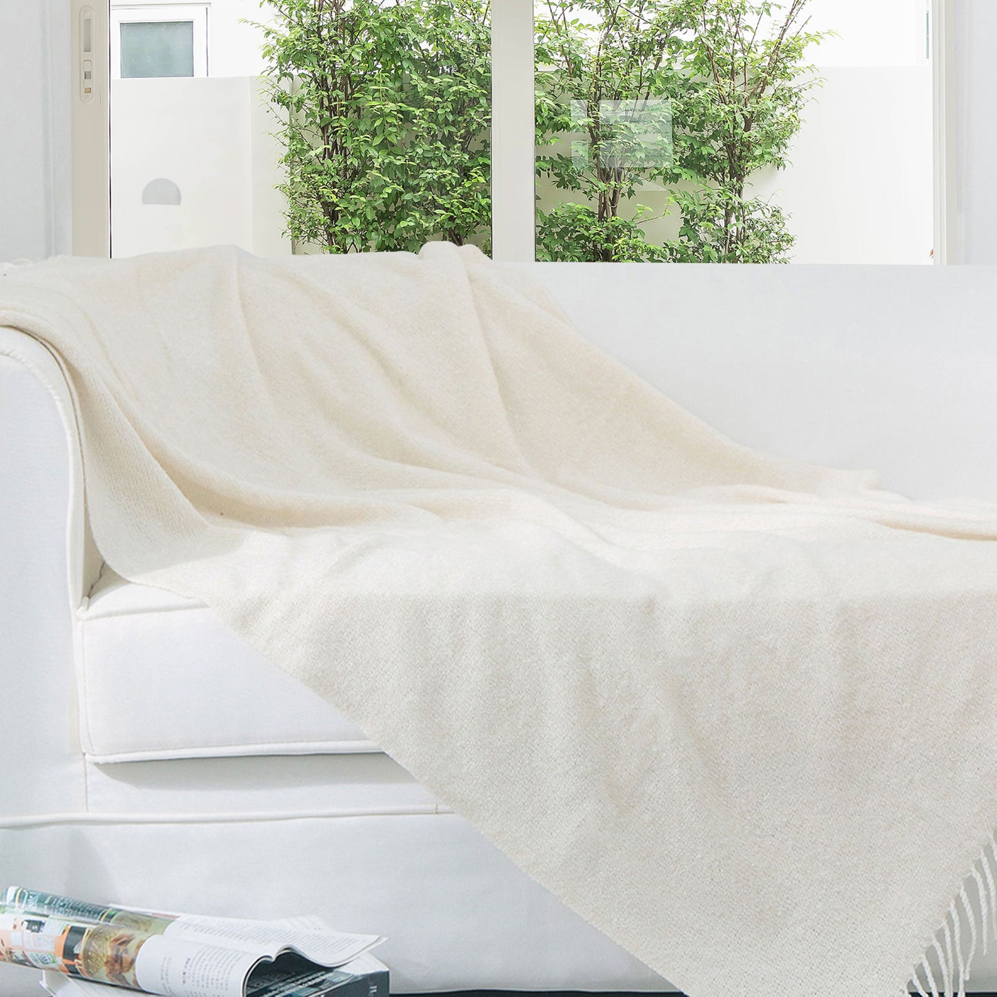 Cheer Collection Ultra Soft Knit Throw Blanket | 100% Acrylic Accent Throw - 50 x 60 inches