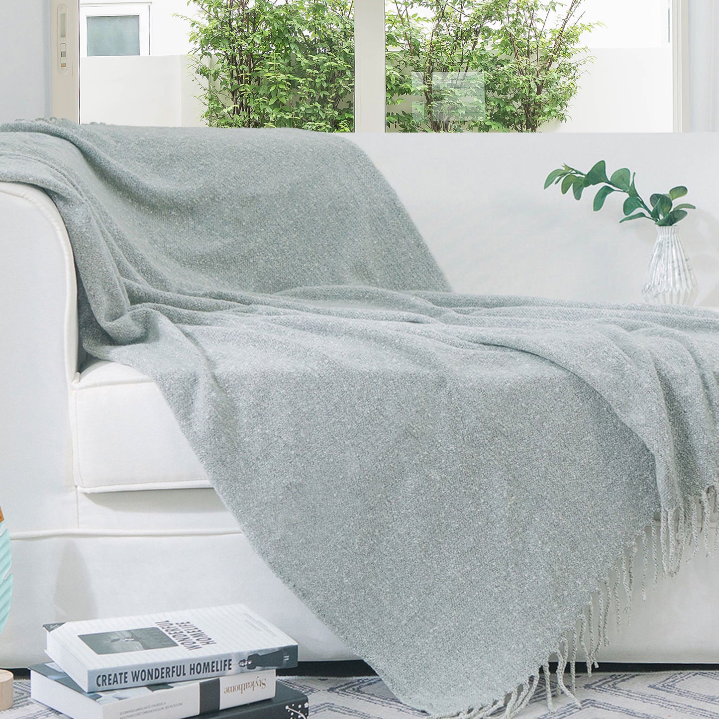 Cheer Collection Ultra Soft Knit Throw Blanket | 100% Acrylic Accent Throw - 50 x 60 inches