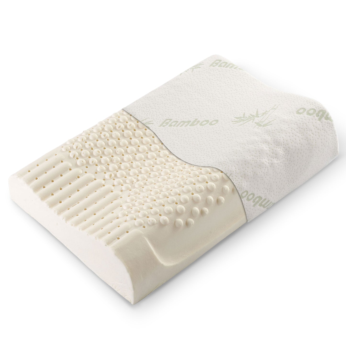 Cheer Collection Contoured Latex Memory Foam Pillow