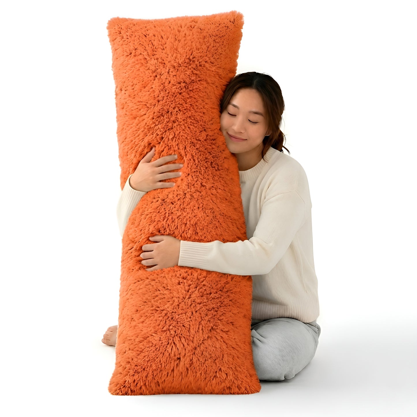 Cheer Collection Long Hair Shaggy Body Pillow 20" x 54"