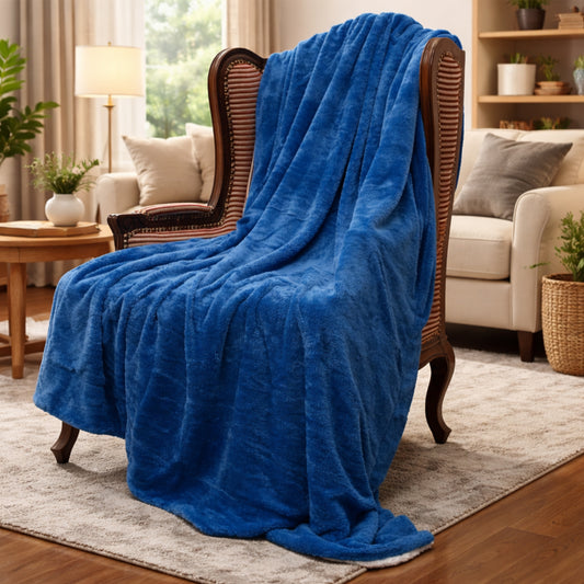 Cheer Collection Microsherpa Throw Blanket - Luxury Soft Velvet, Elegant Decorated, Stylish Accent Blanket