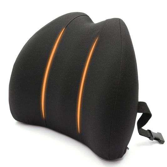 Cheer Collection Memory Foam Lumbar Support Pillow for Chair, Car, or Travel – Washable Cover