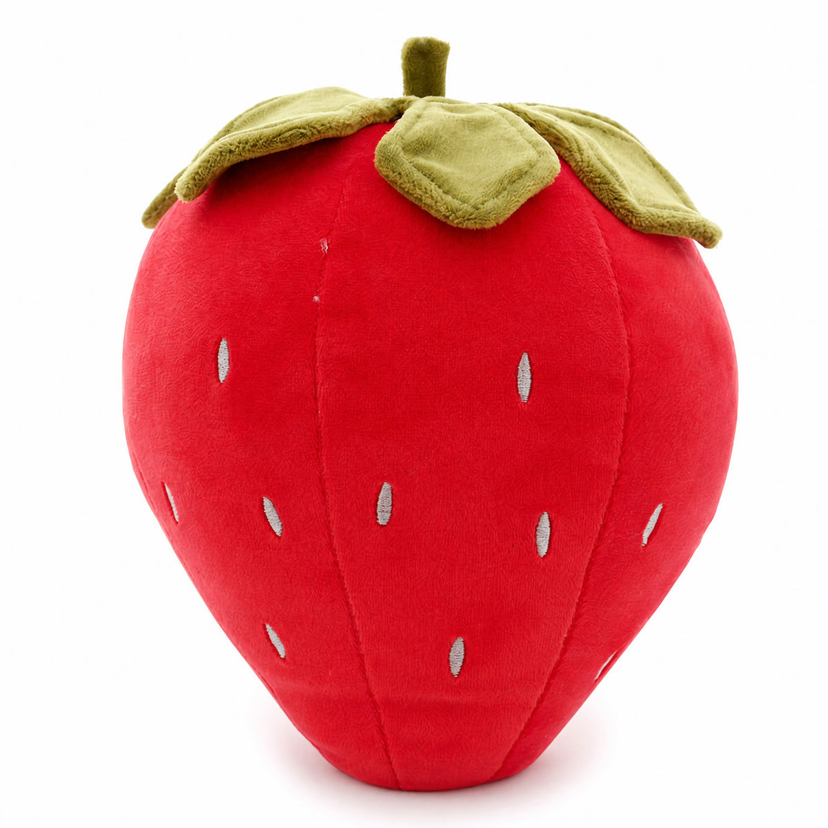 Cheer Collection Strawberry Shaped Plush Throw Pillow with Ultra Soft Huggable Cushioning for Cozy Home Decor