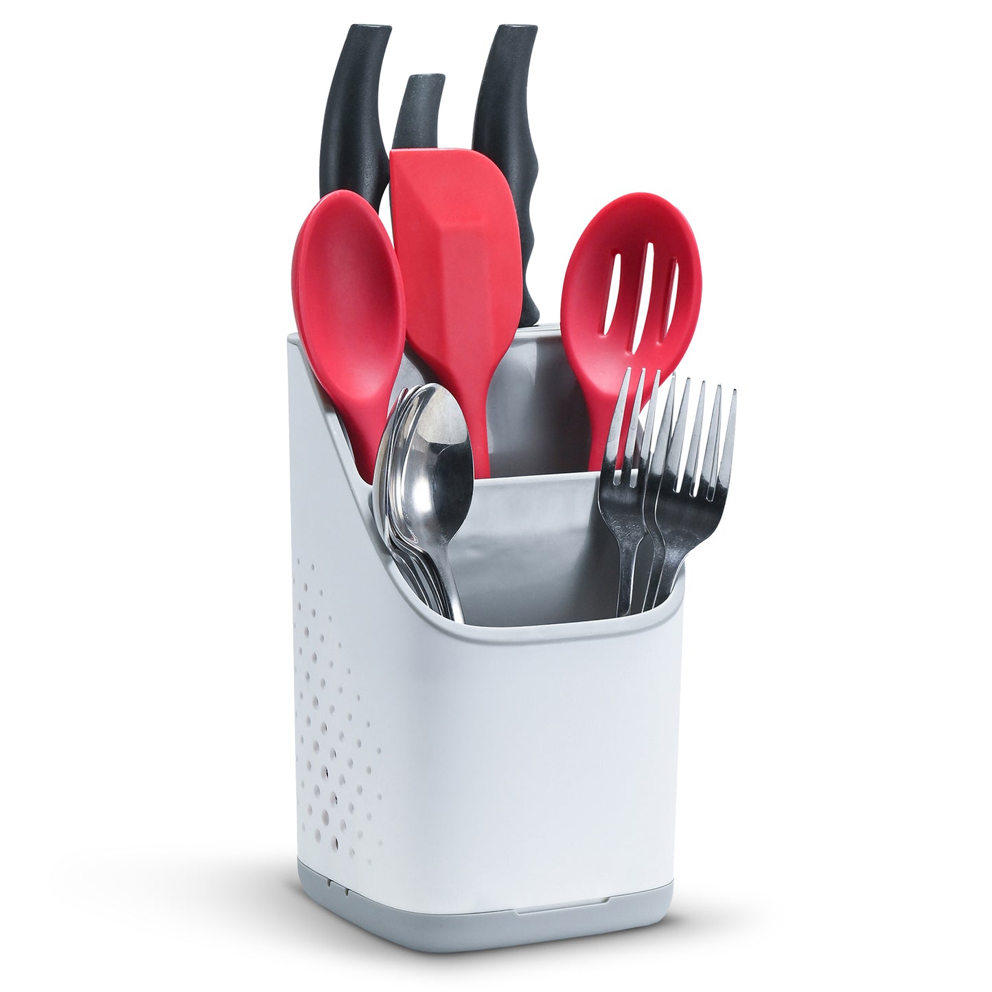 Cheer Collection Utensil Organizer Caddy and Drying Rack with Drip Tray