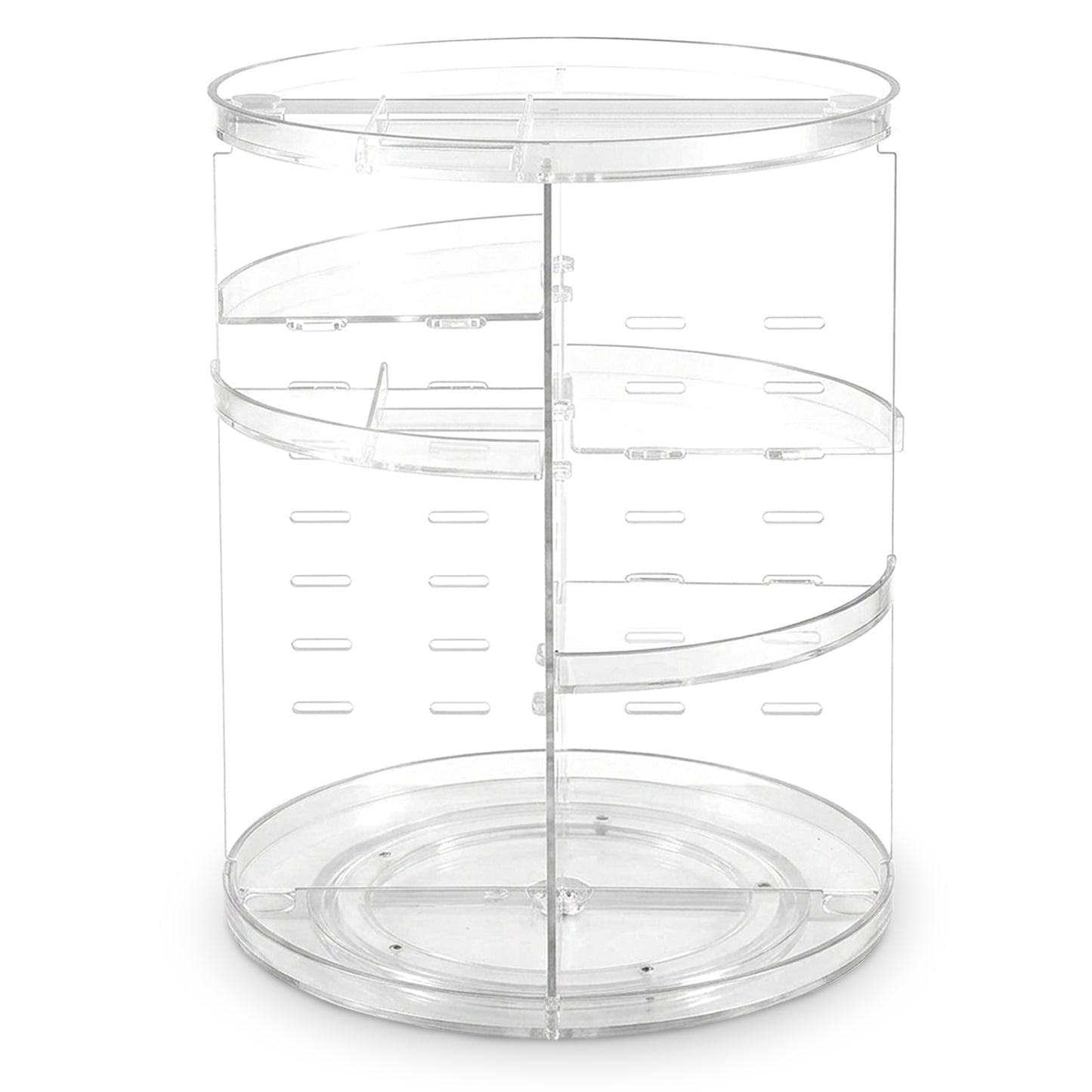 Cheer Collection Clear Rotating Skincare Organizer with 8 Adjustable Layers