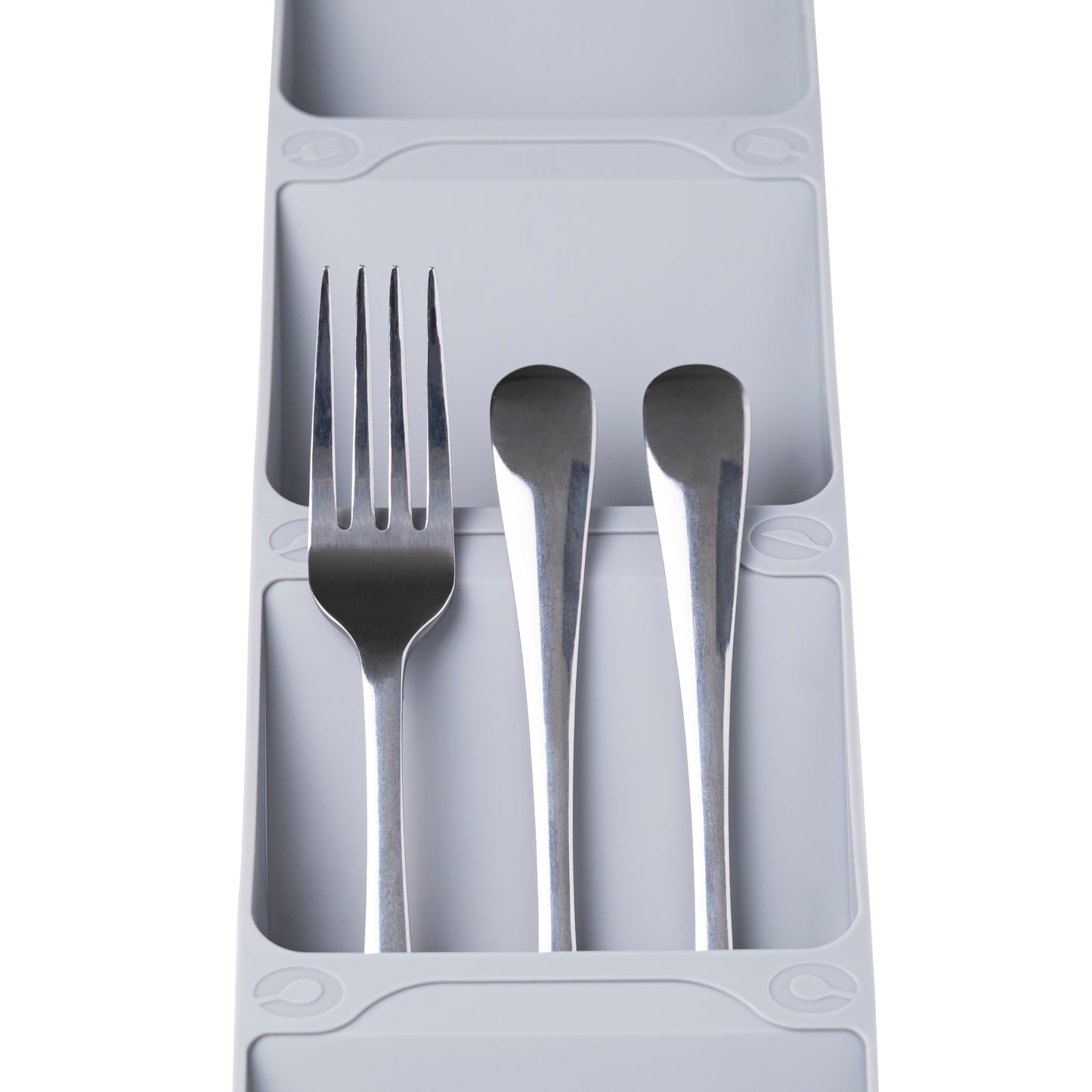 Cheer Collection Kitchen Drawer Cutlery Organizer - Compact Space Saving Tray for Flatware and Silverware