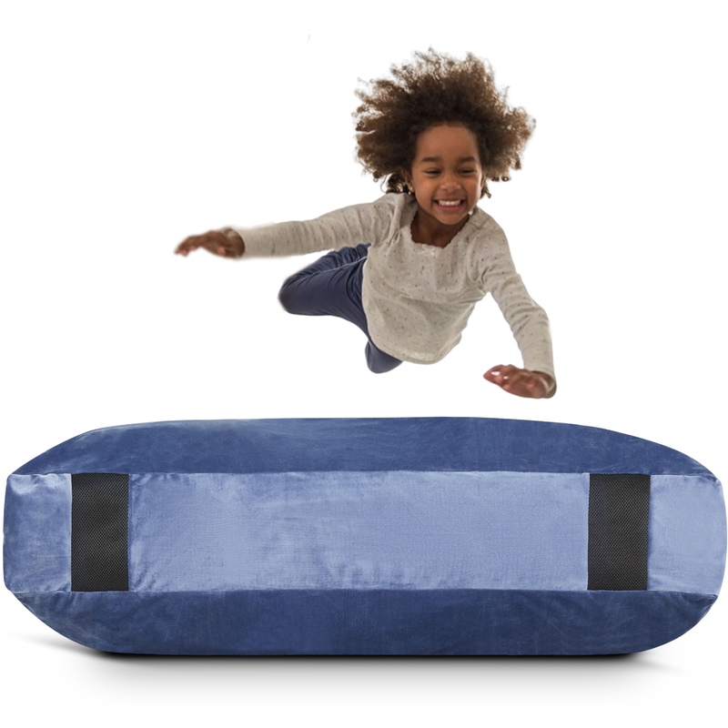 Cheer Collection Sensory Crash Pad Filled with Foam Blocks, Soft Foam Mat for Kids and Adults with Washable Cover, Giant Bean Bag with Vent Holes