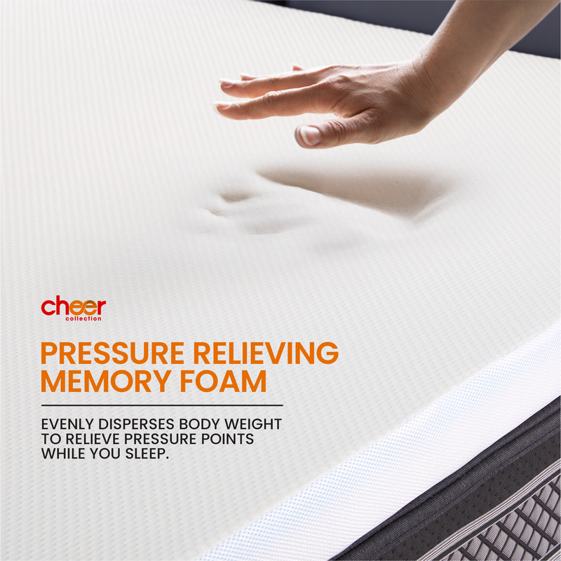 Cheer Collection 4 Inch Gel Infused Memory Foam Bed Topper with Washable Bamboo Cover
