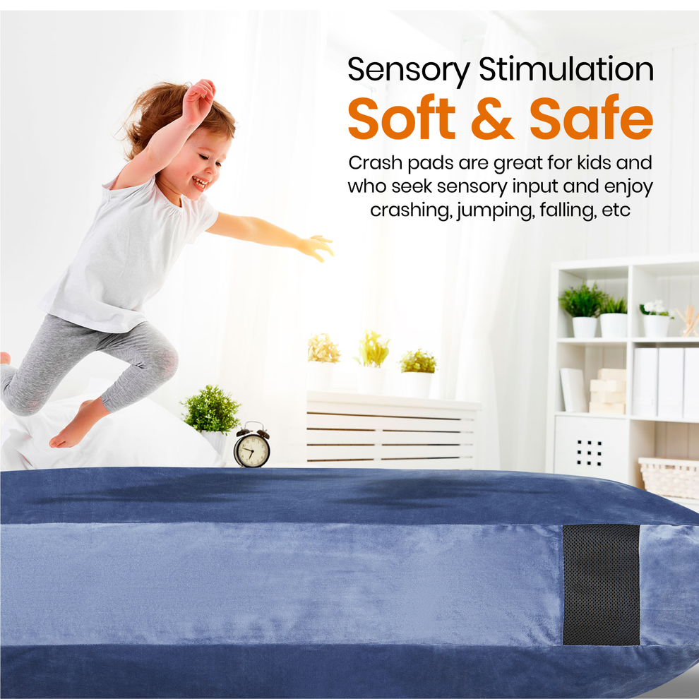 Tapis De Sécurité SaferBounce – Grand 152x152 Cm Ou 122x91 Cm, Mousse Haute Densité, Lavable, Pour Enfants Autistes