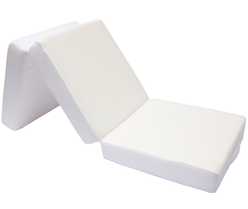 Cheer Collection Tri-Fold Memory Foam Mattress - 4" Thick Gel Infused Foam Folding Bed for Guests