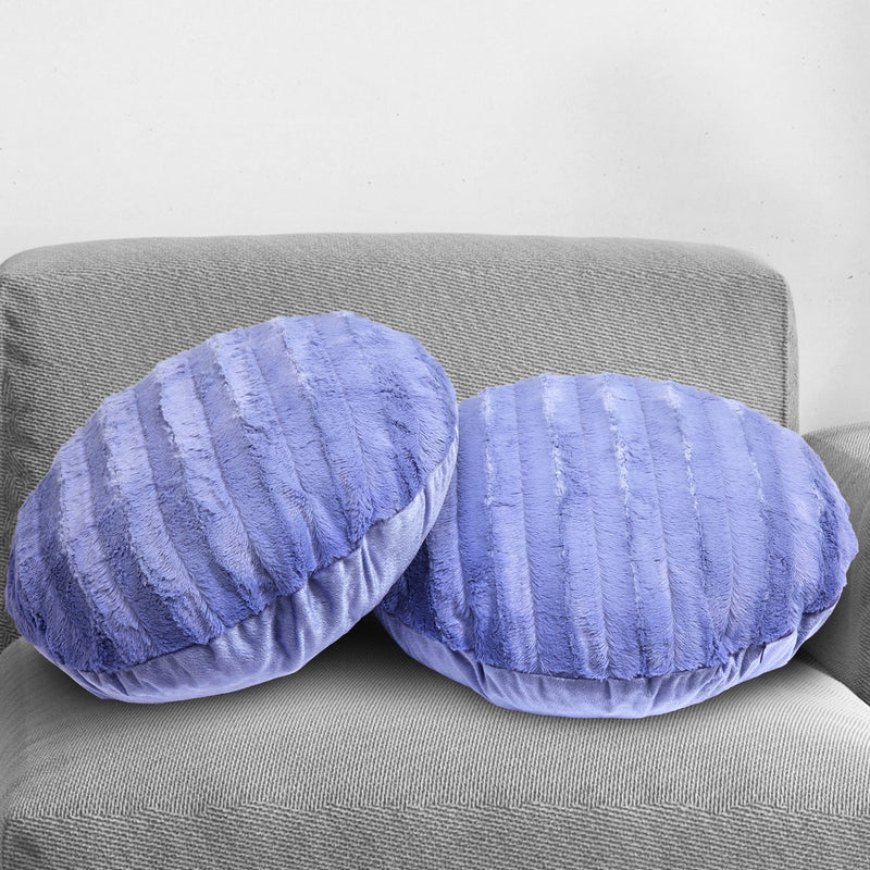 Cheer Collection 18" Ultra Soft Round Throw Pillows for Couch, Room Decor Aesthetic with Inserts - Ultra Soft Set of 2 - Cheer Collection