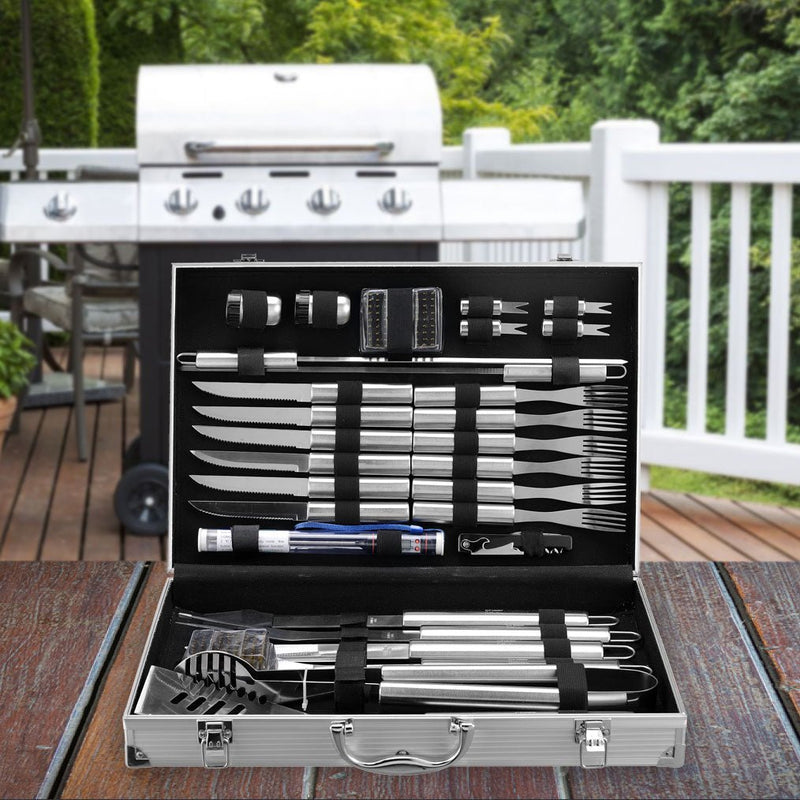 Cheer Collection 30 Piece BBQ Set with Aluminum Case