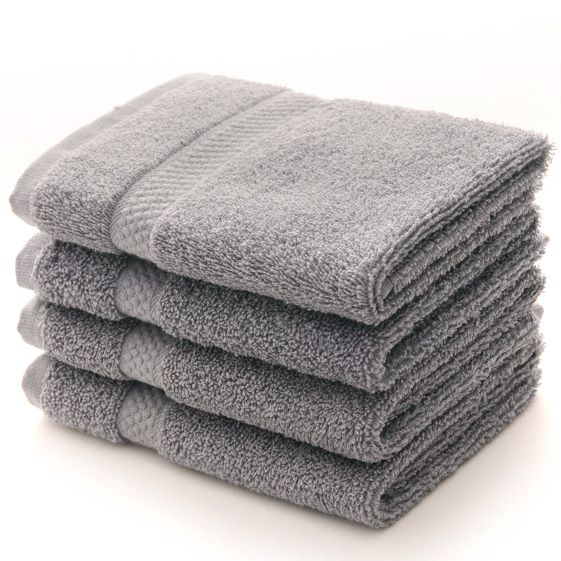 Cheer Collection 550 GSM Wash Cloth Set (Set of 4) - Assorted Colors