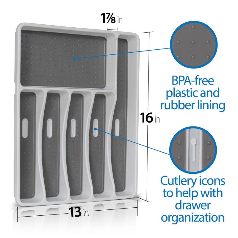 Cheer Collection 6 Compartment Cutlery Organizer Tray