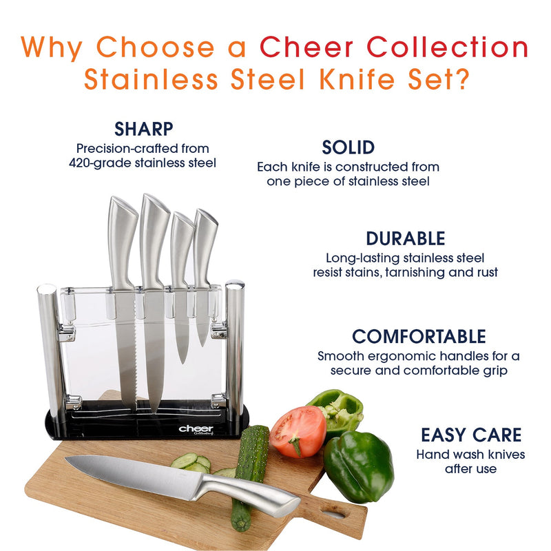 Cheer Collection 14 Piece Stainless Steel (18/0) Assorted Knife Set &  Reviews