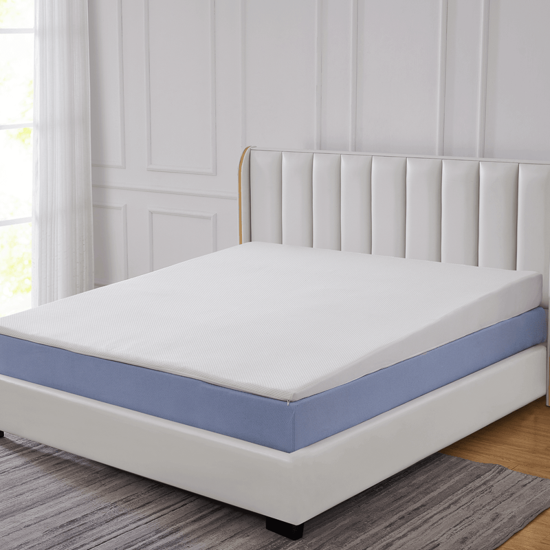 Cheer Collection Acid Reflux Bed Wedge Mattress Topper for Sleeping with Gel-Infused Memory Foam - Cheer Collection