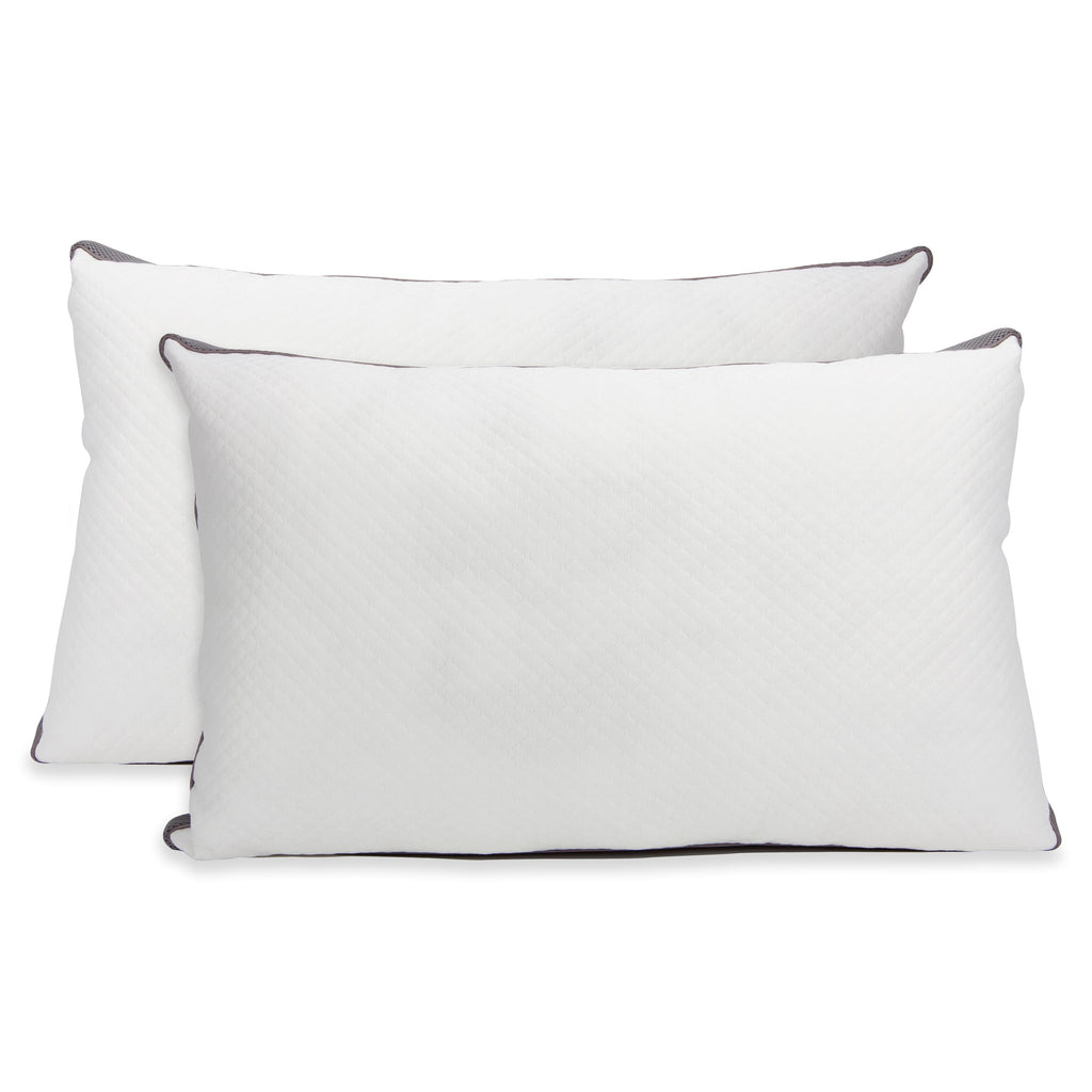 Cheer Collection Adjustable Shredded Latex Air Pillow with Gusset - Set of 2