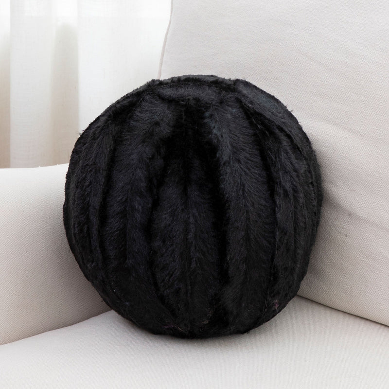 Cheer Collection Ball Throw Pillows for Living Room Decor, Decorative Pillows for Couch - Fluffy Aesthetic Cuddle Pillow with Insert - 10" Round - Cheer Collection