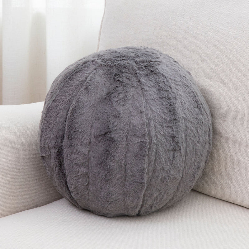 Cheer Collection Ball Throw Pillows for Living Room Decor, Decorative Pillows for Couch - Fluffy Aesthetic Cuddle Pillow with Insert - 10" Round - Cheer Collection