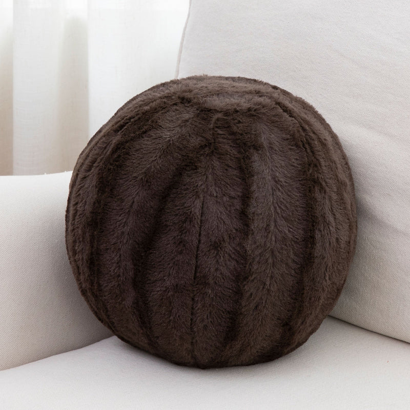 Cheer Collection Ball Throw Pillows for Living Room Decor, Decorative Pillows for Couch - Fluffy Aesthetic Cuddle Pillow with Insert - 10" Round - Cheer Collection