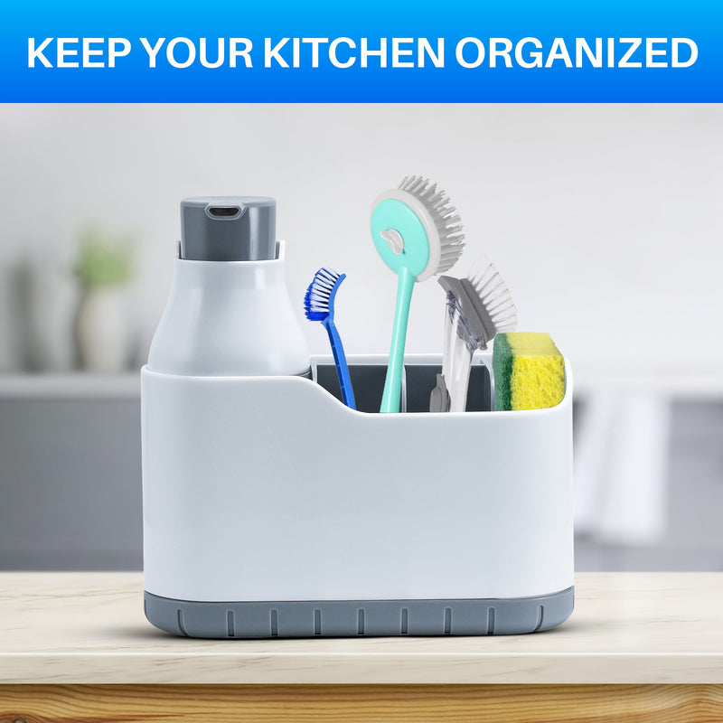 Cheer Collection Bathroom Organizer with Foaming Soap Pump & Dispenser