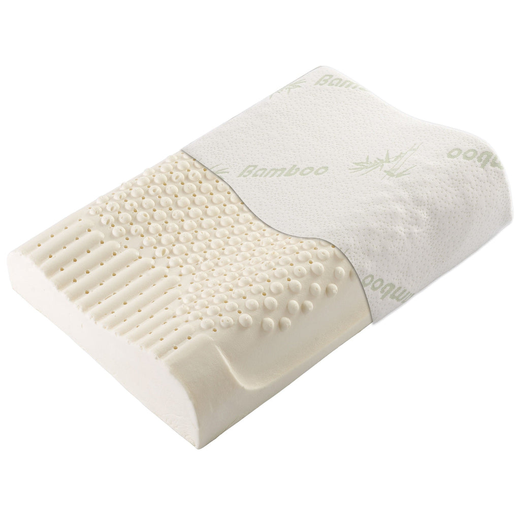 Cheer Collection Contoured Latex Memory Foam Pillow