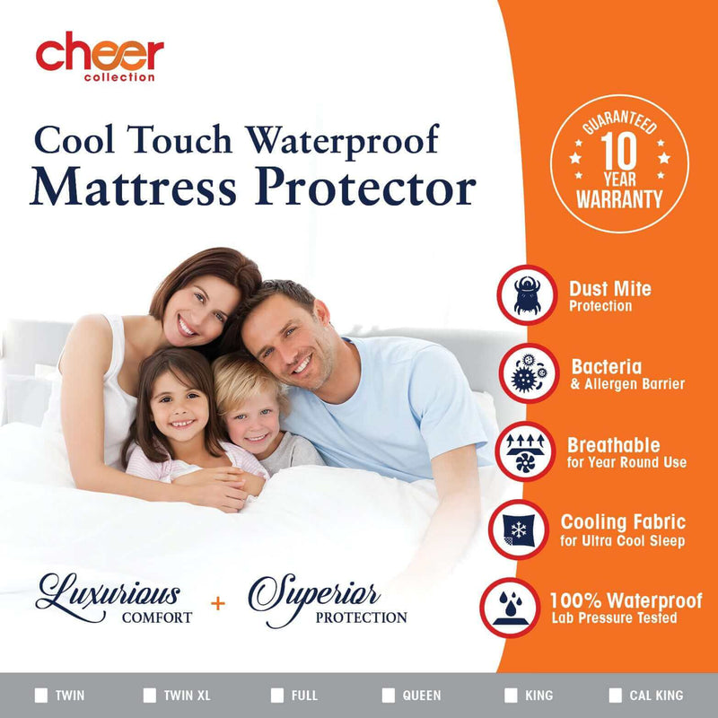 Cheer Collection Cool Touch Air Flow Waterproof Mattress Protector