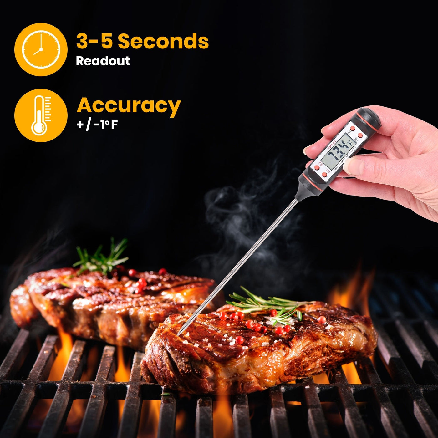 Cheer Collection Quick Read Digital Meat Thermometer