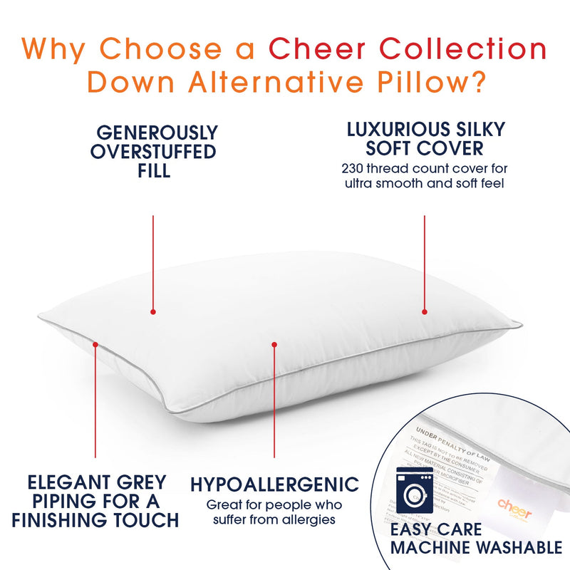 Cheer Collection Down Alternative Pillows (Set of 4)
