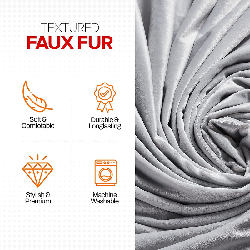 Cheer Collection Faux Fur Throw Blanket for Couch, Beds, Bedroom and Living Room - Cheer Collection