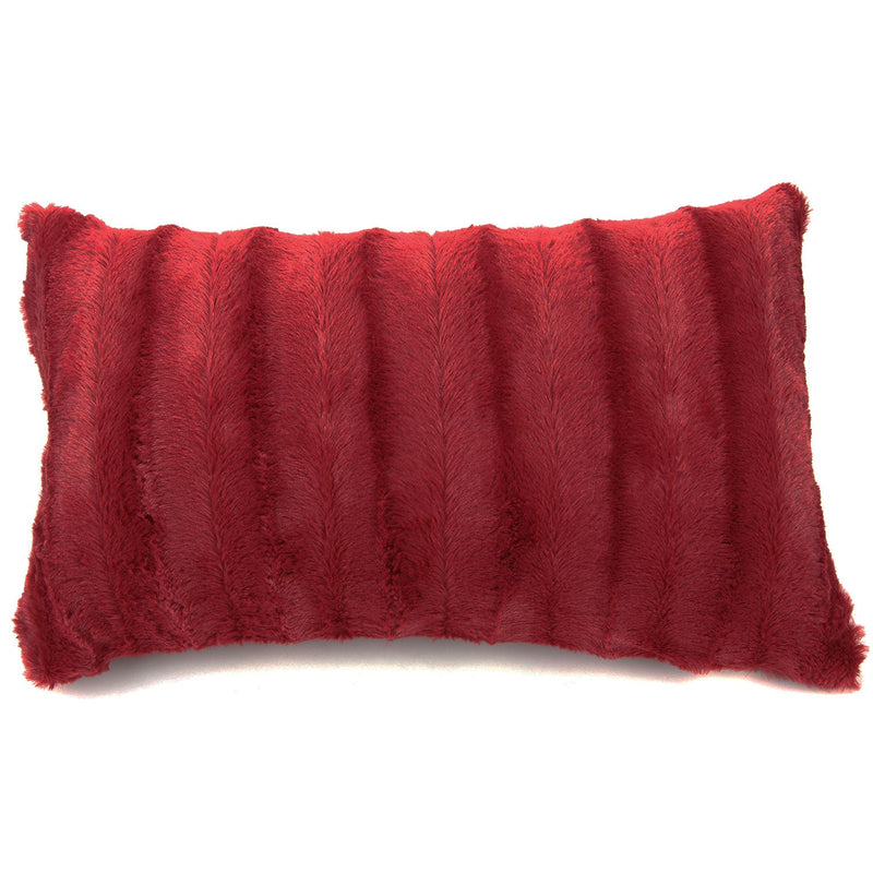 Cheer Collection Faux Fur Throw Pillow Cover - Multiple Colors & Sizes Available