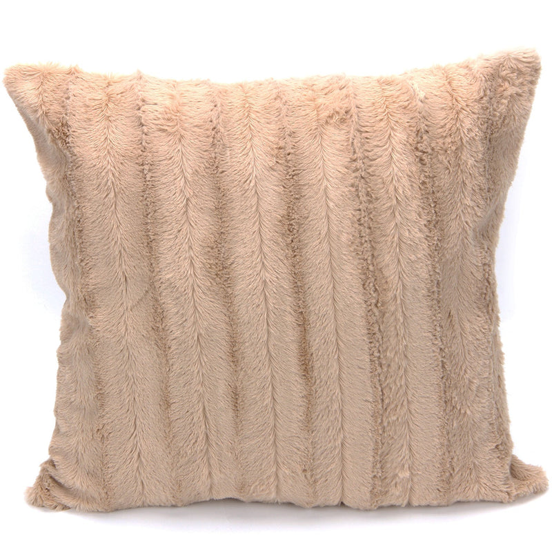 Cheer Collection Faux Fur Throw Pillow Cover - Multiple Colors & Sizes Available