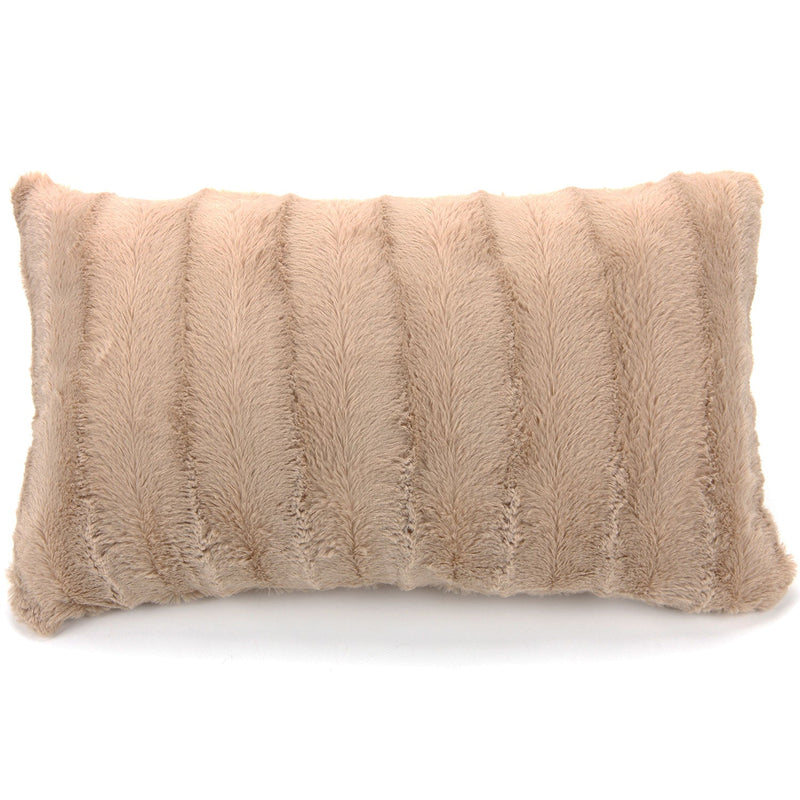 Cheer Collection Faux Fur Throw Pillow Cover - Multiple Colors & Sizes Available