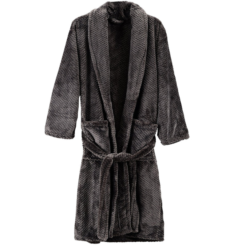 Cheer Collection Flannel Bathrobe Large - Multiple Colors