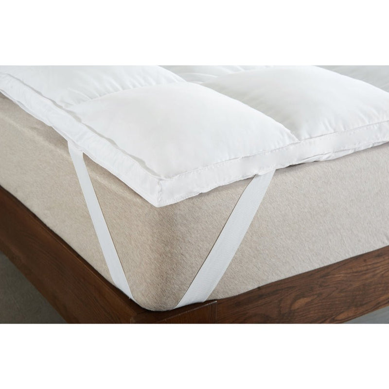 Cheer Collection Hypoallergenic Luxury Mattress Topper - Plush Overfilled Down Alternative Featherbed Mattress Pad