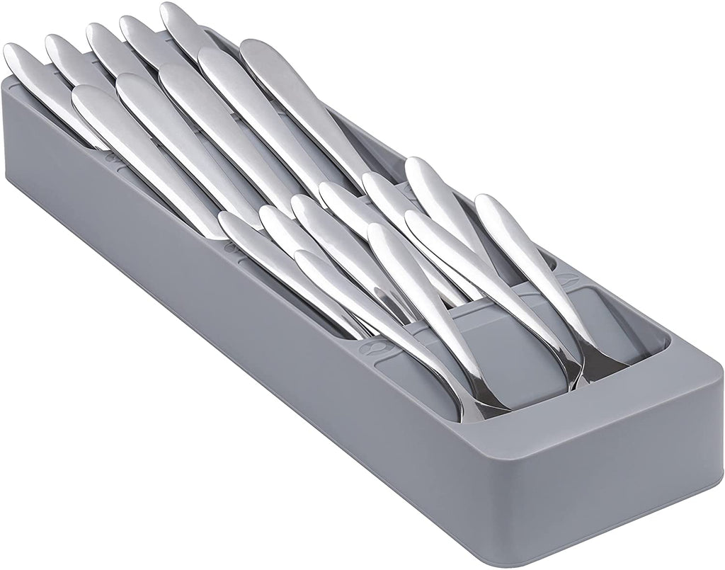 Cheer Collection Kitchen Drawer Cutlery Organizer - Compact Space Saving Tray for Flatware and Silverware